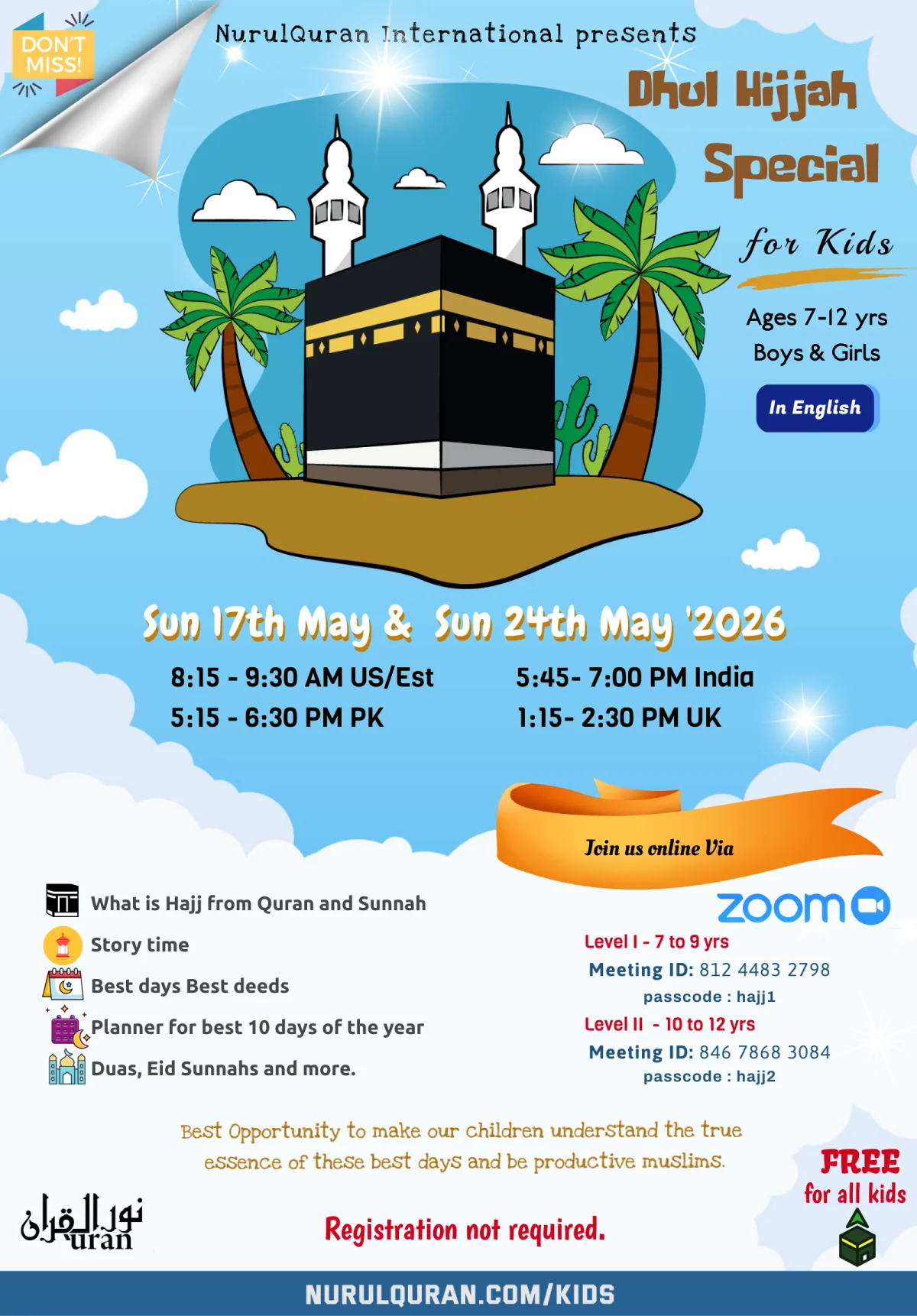 Dhul Hijjah Kids Flyer